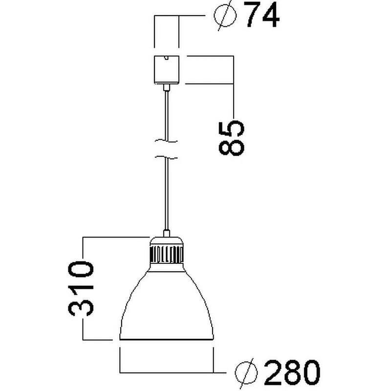 B-Ware Glamox LED-Hängelampe L-1 Hängeleuchte Deckenlampe Lampe Leuchte 3.000 K weiß