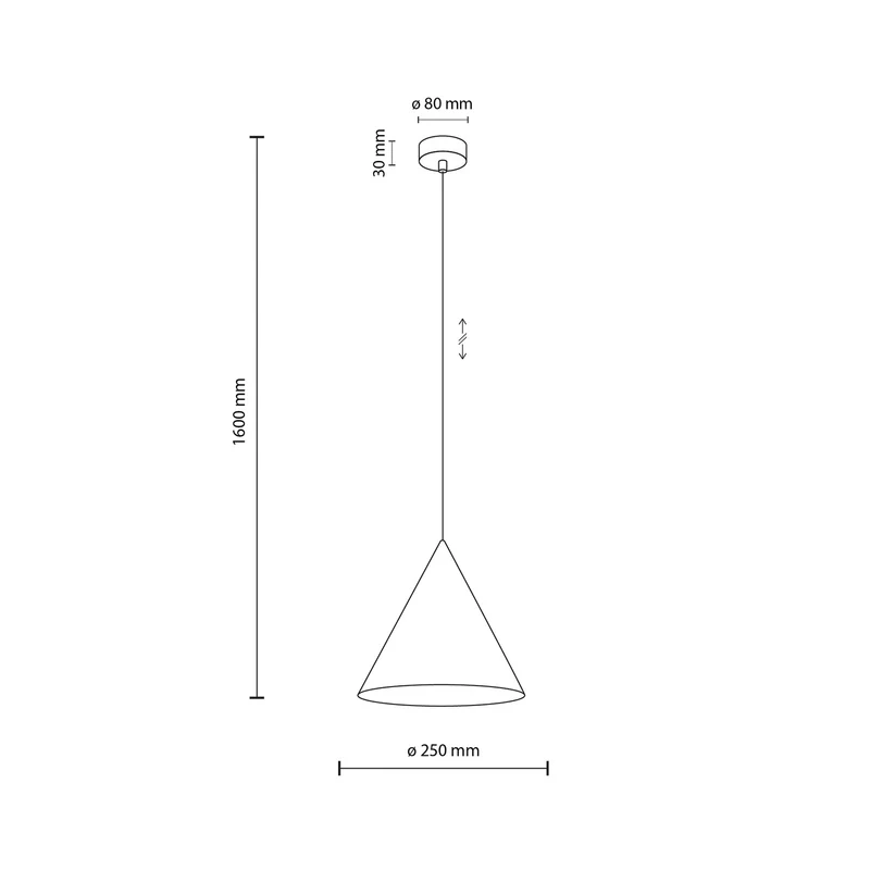 B-Ware TK Lighting Hängeleuchte Cono 1-flammig LED Pendelleuchte dimmbar Stahl Ø27cm