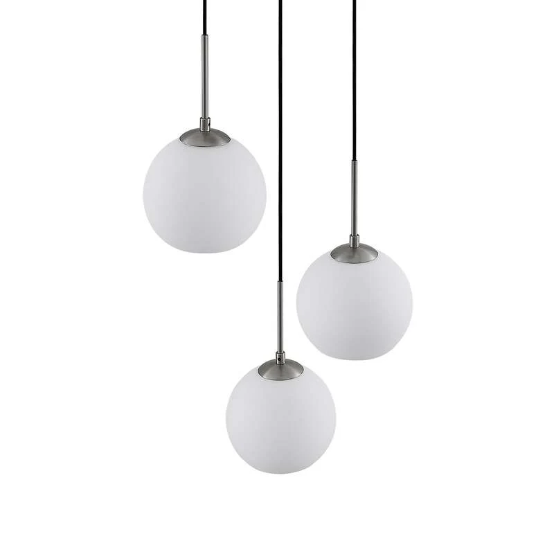 B-Ware Lindby Hängelampe Hängeleuchte Jurian LED Pendelleuchte dimmbar nickel opal