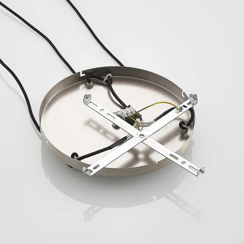 B-Ware Lindby Hängelampe Hängeleuchte Jurian LED Pendelleuchte dimmbar nickel opal