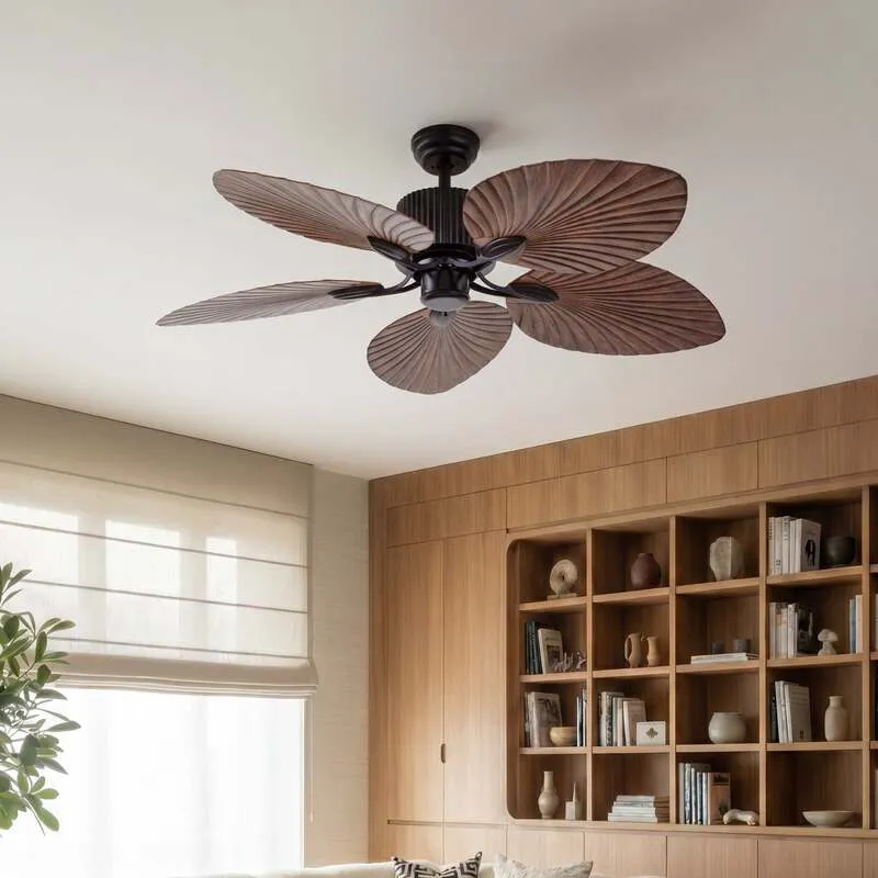 B-Ware Lucande Deckenventilator Silvaris Ø132cm Holzoptik DC leise mit Fernbedienung