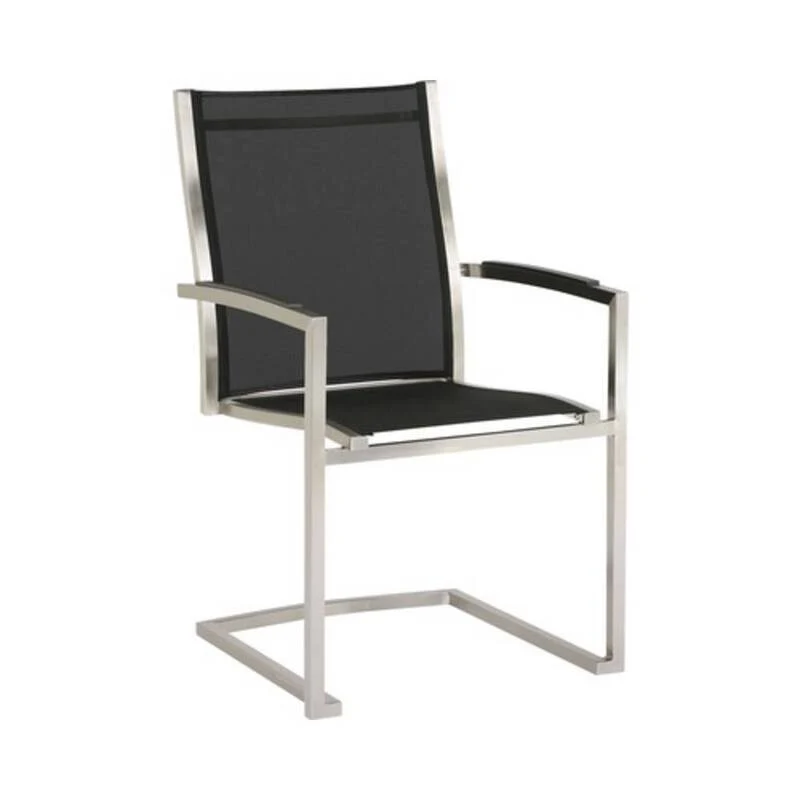 B-Ware Best Freischwinger Marbella 47881151 Designer Stuhl schwarz Edelstahl