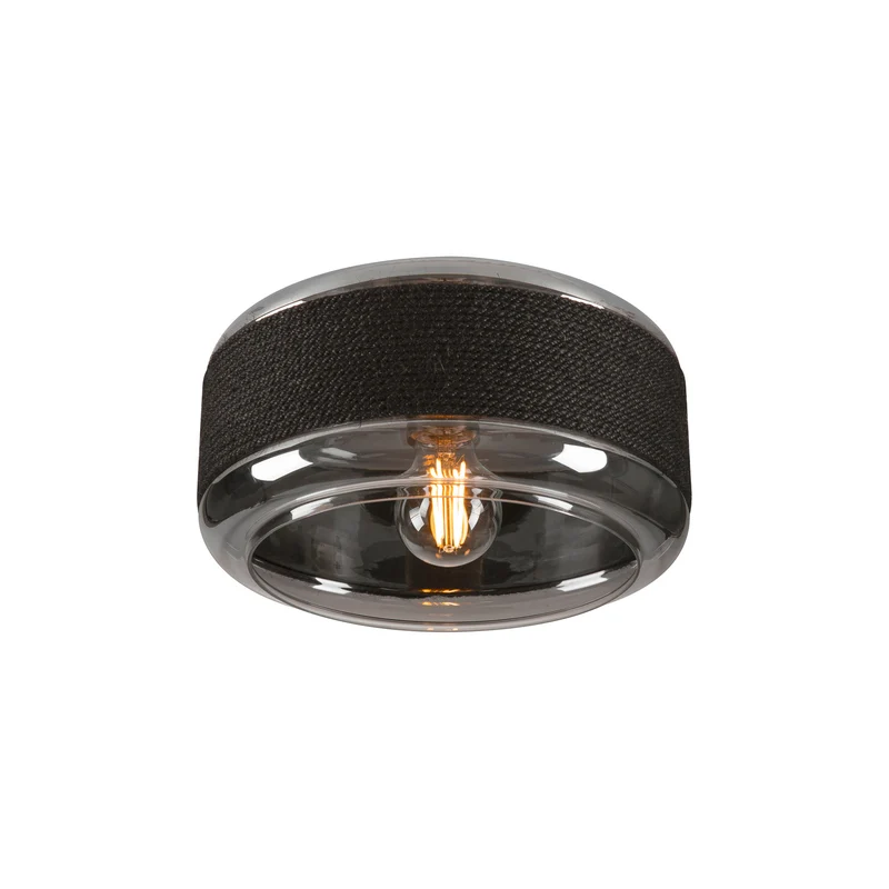 B-Ware SLV Deckenlampe Leuchte Pantilo Rope 27 schwarz grau silber Glas modern