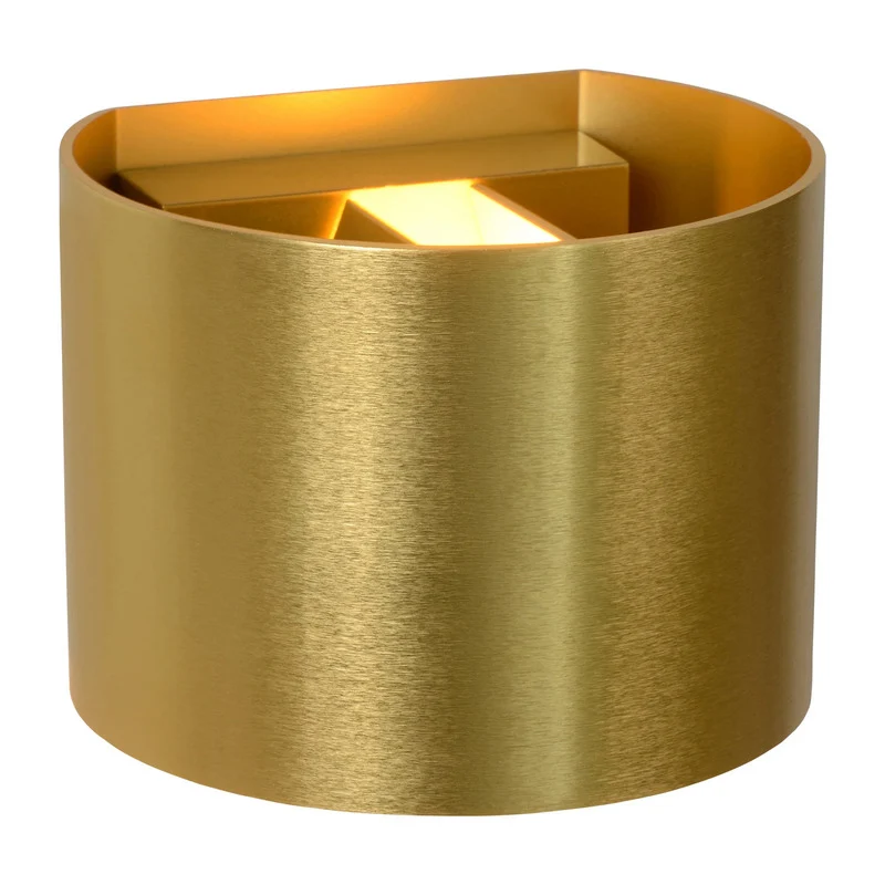 B-Ware Lucide Wandleuchte Wandlampe LED rund gold matt Aluminium dimmbar