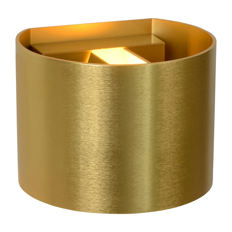 B-Ware Lucide Wandleuchte Wandlampe LED rund gold matt Aluminium dimmbar