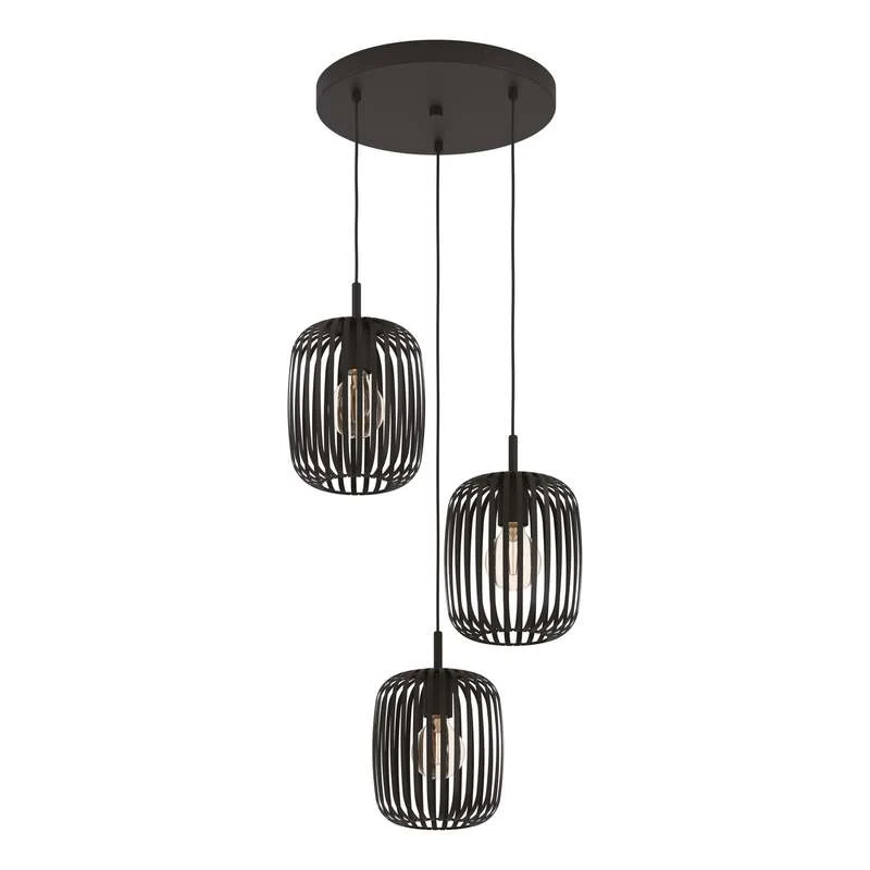 B-Ware Hängeleuchte Romazzina Ø 46 cm schwarz 3-flg Stahl dimmbar von Eglo