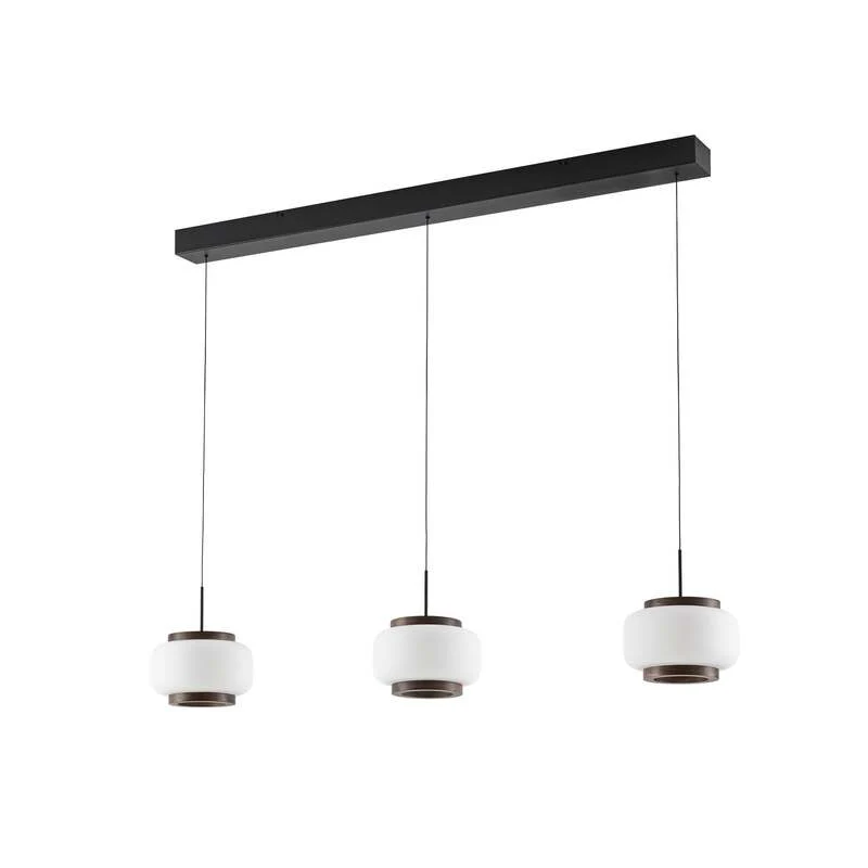 B-Ware Quitani Hängelampe Hängeleuchte Shiro LED Pendelleuchte dimmbar weiß walnuss