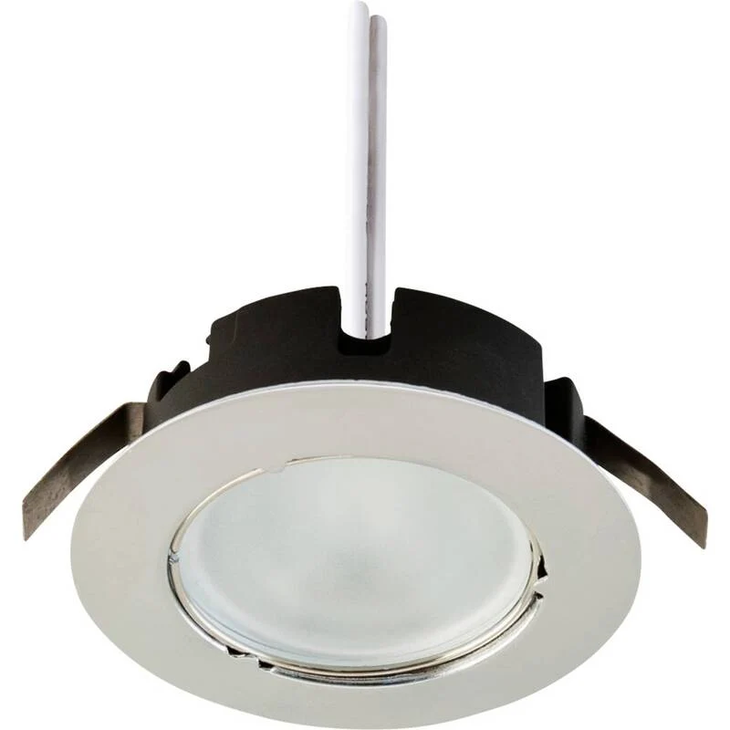 B-Ware EVN Einbauleuchte Halogen G4 20W dimmbar Chrom Downlight Leuchte Ø70mm IP20