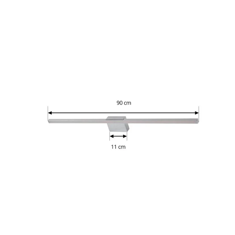 B-Ware Lucande Spiegellampe Wandlampe LED Chrom Metall Badezimmerleuchte 90 cm IP44