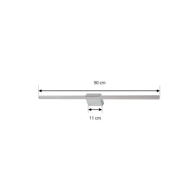 B-Ware Lucande Spiegellampe Wandlampe LED Chrom Metall Badezimmerleuchte 90 cm IP44