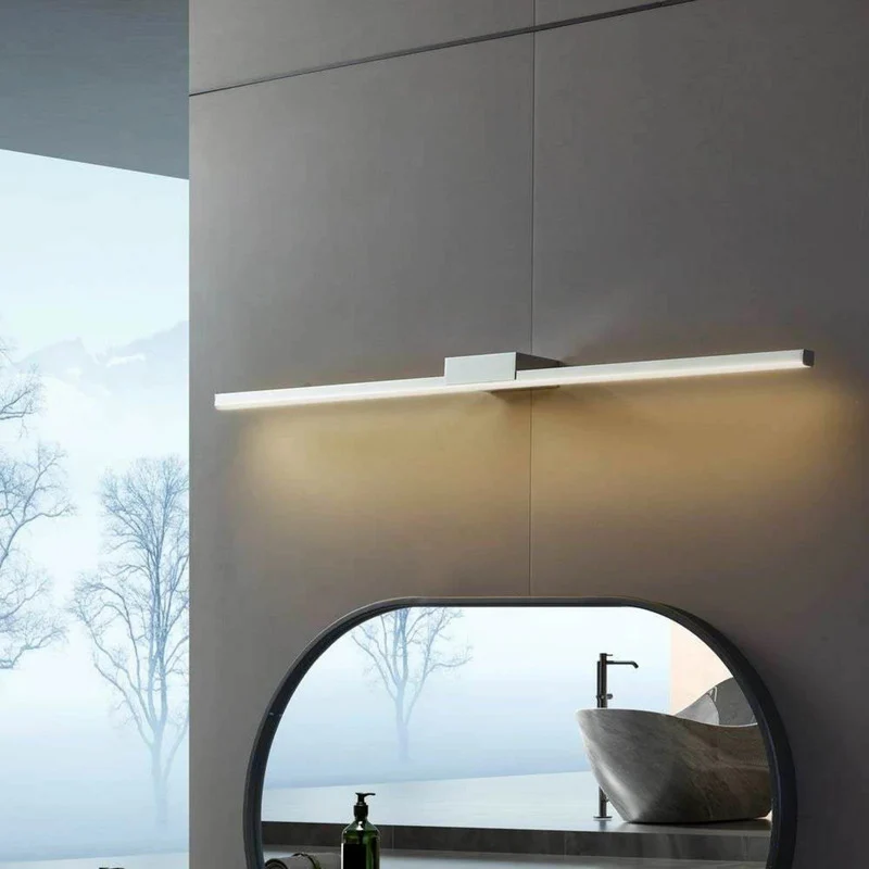 B-Ware Lucande Spiegellampe Wandlampe LED Chrom Metall Badezimmerleuchte 90 cm IP44