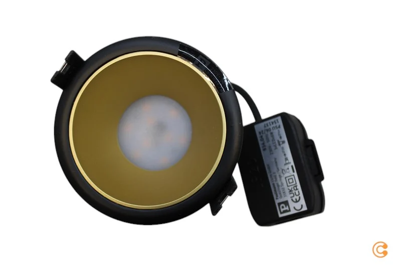 B-Ware Paulmann Spot Einbaustrahler LED Set Leuchte gold schwarz dimmbar warmweiß 3er