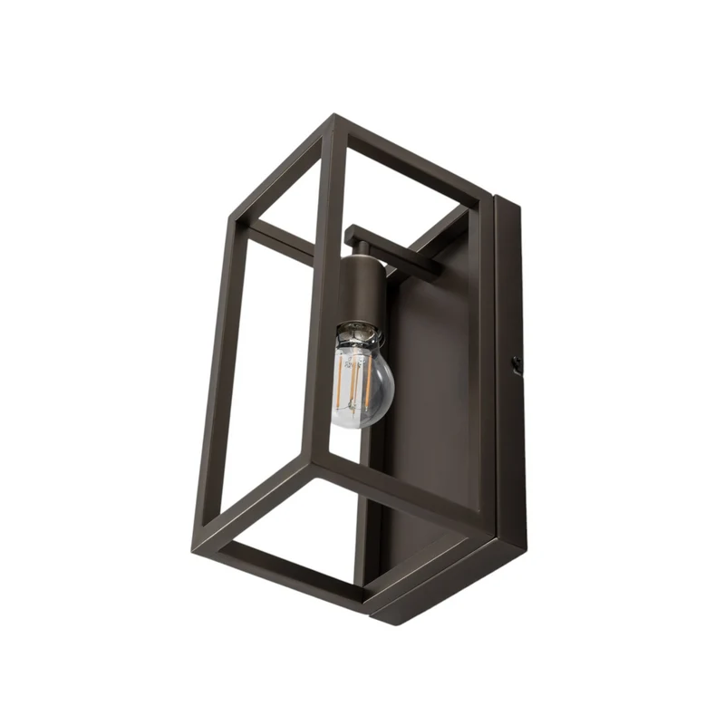 B-Ware Wandleuchte Frame titan-goldfarben LED Wandlampe Lampe dimmbar Stahl 15x30cm