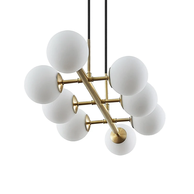 B-Ware Lindby Kiamo Hängeleuchte Pendelleuchte Deckenlampe Leuchte Glasschirme opal838