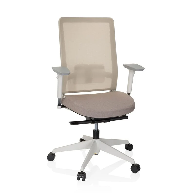B-Ware hjh OFFICE Bürostuhl Drehstuhl PURE WHITE Stuhl Schreibtischstuhl Stoff beige