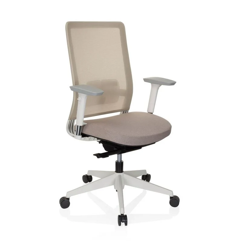 B-Ware hjh OFFICE Bürostuhl Drehstuhl PURE WHITE Stuhl Schreibtischstuhl Stoff beige