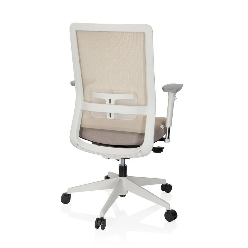 B-Ware hjh OFFICE Bürostuhl Drehstuhl PURE WHITE Stuhl Schreibtischstuhl Stoff beige