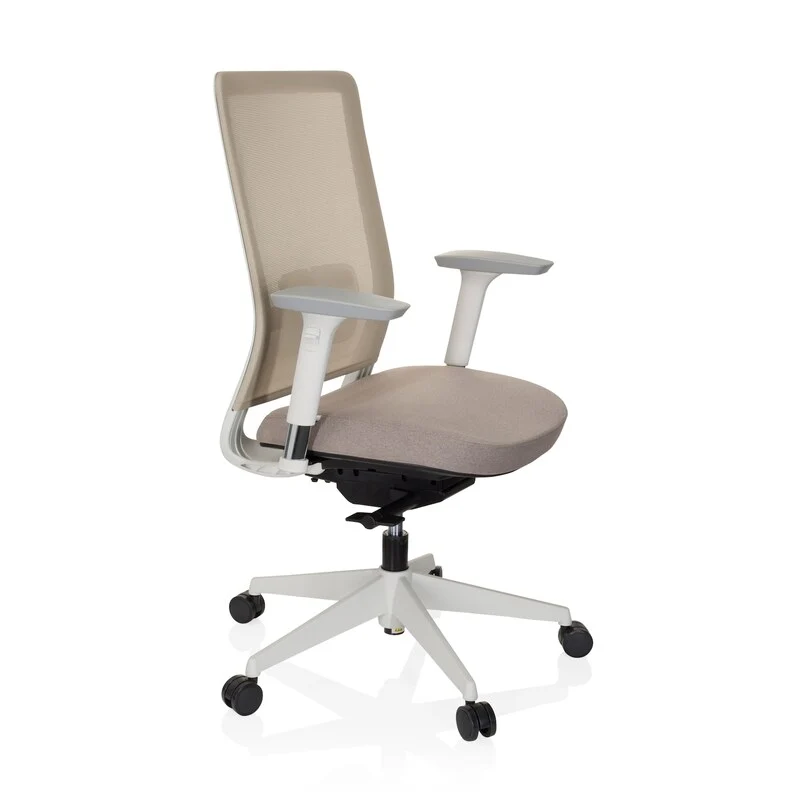 B-Ware hjh OFFICE Bürostuhl Drehstuhl PURE WHITE Stuhl Schreibtischstuhl Stoff beige