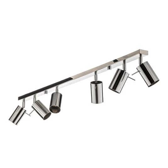 B-Ware Euluna Deckenspot Round Deckenlampe Lampe Leuchte chrom sechsflammig linear Spot