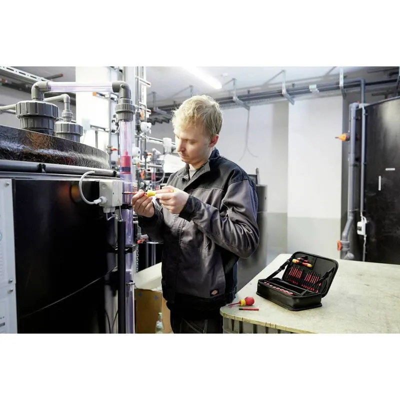 B-Ware Wiha Werkzeugkoffer Handwerker 32tlg VDE Werkzeugset für Elektriker schwarz