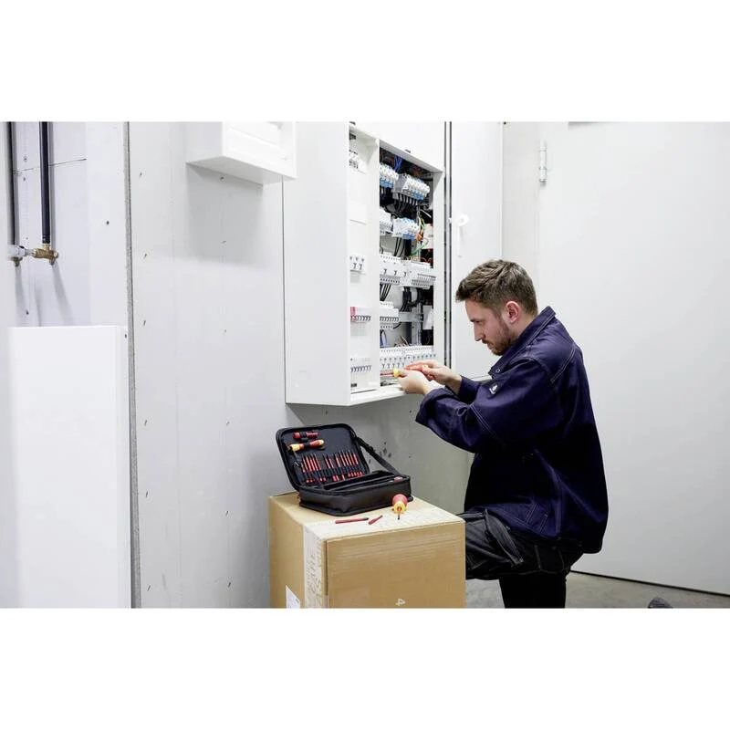 B-Ware Wiha Werkzeugkoffer Handwerker 32tlg VDE Werkzeugset für Elektriker schwarz
