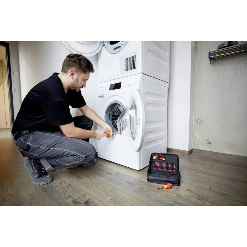 B-Ware Wiha Werkzeugkoffer Handwerker 32tlg VDE Werkzeugset für Elektriker schwarz