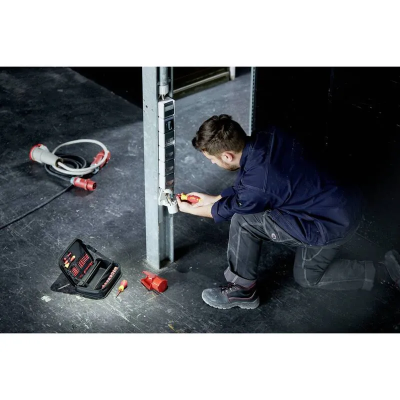 B-Ware Wiha Werkzeugkoffer Handwerker 32tlg VDE Werkzeugset für Elektriker schwarz