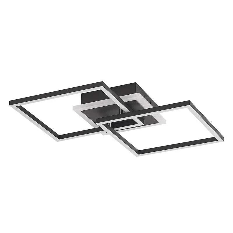B-Ware Lindby Deckenlampe Fjardo LED Lampe dimmbar CCT Fernbedienung schwarz