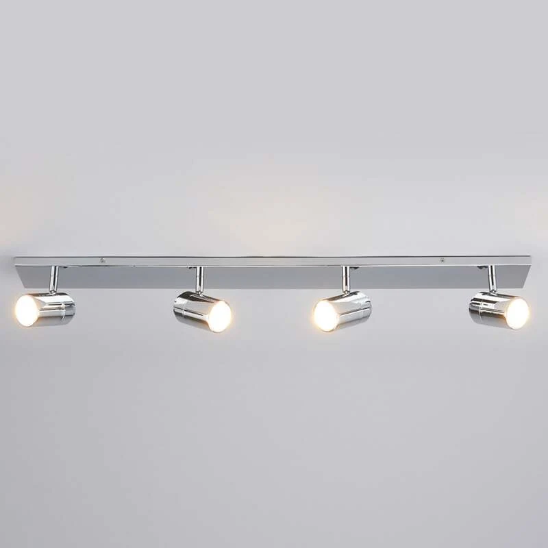 B-Ware Lindby Deckenleuchte Lampe Dejan LED 4-flg dimmbar chrom IP44 85x9cm Badezimmer