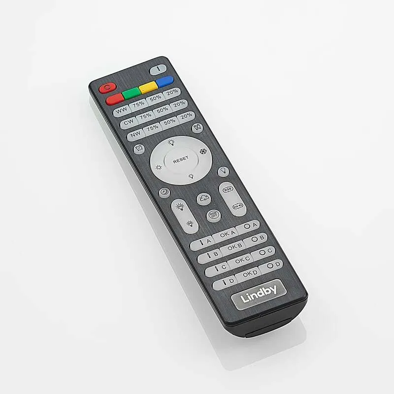 B-Ware Lindby Deckenleuchte Alyano LED dimmbar RGB CCT Fernbedienung 48cm dunkelgrau
