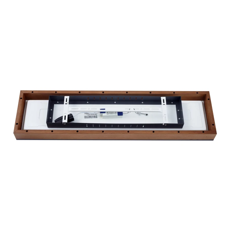 B-Ware Lindby Deckenlampe Deckenleuchte Laviona LED Lampe graphit 80x20cm warmweiß