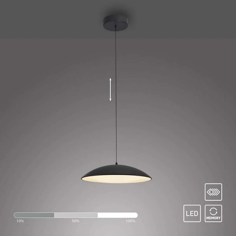 B-Ware SCHÖNER WOHNEN-Kollektion Hängeleuchte LENTE LED Pendelleuchte dimmbar schwarz