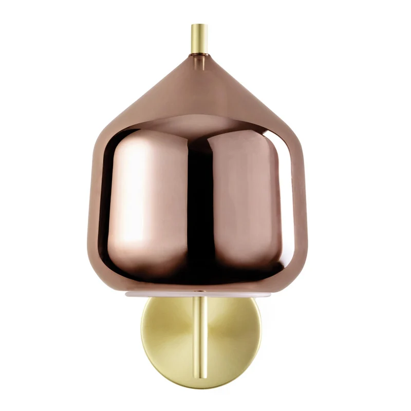 B-Ware miloox by Sforzin Wandlampe X-Ray kupferfarben/goldfarben Höhe 27,5 cm Glas