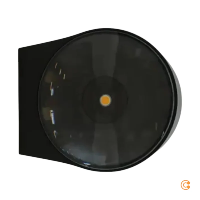 B-Ware Fabas Luce Außenwandleuchte Wandlampe LED schwarz Kristallglas Aluminium