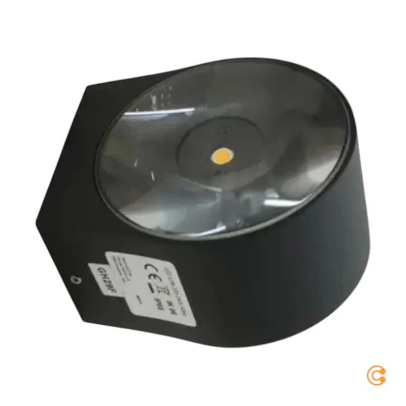B-Ware Fabas Luce Außenwandleuchte Wandlampe LED schwarz Kristallglas Aluminium