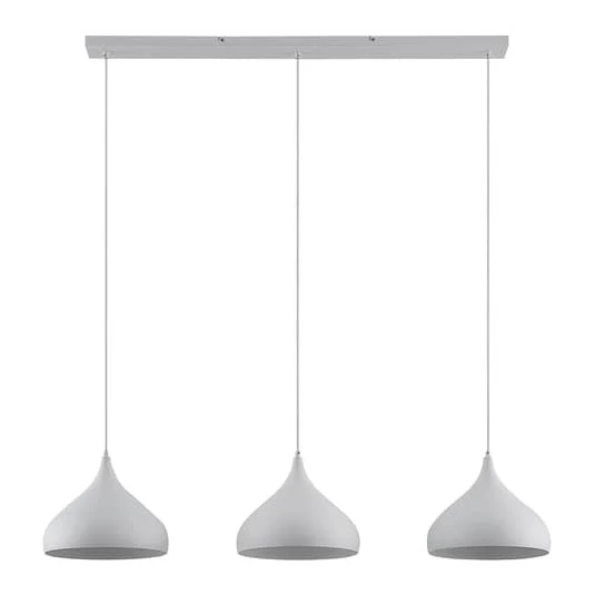 B-Ware Lindby Elamira Pendelleuchte Deckenlampe Hängeleuchte Deckenlicht E27 3-flg weiß