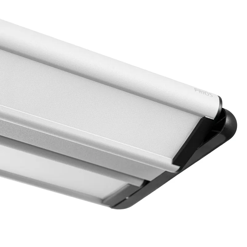 B-Ware Prios Hängeleuchte LED Zyair silber Aluminium 5700lm dimmbar Pendelleuchte Panel