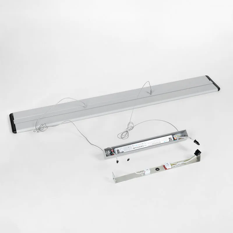 B-Ware Prios Hängeleuchte LED Zyair silber Aluminium 5700lm dimmbar Pendelleuchte Panel