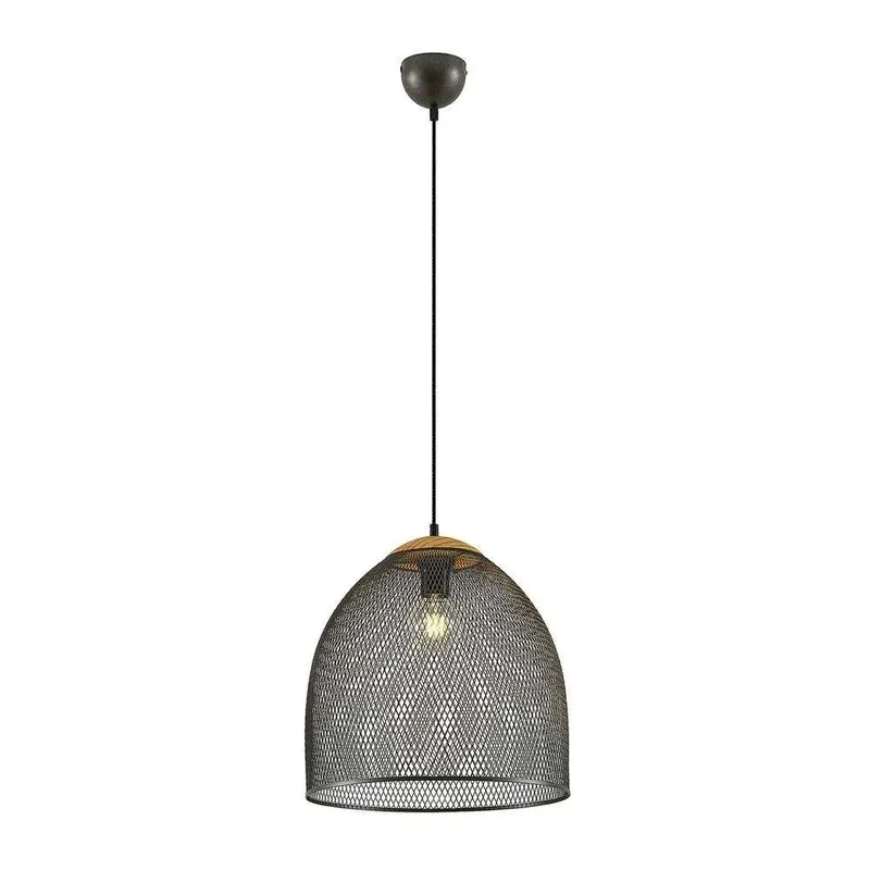 B-Ware Lindby Monigo Hängelampe Pendelleuchte Nickel/Wood Deckenlampe Deckenleuchte