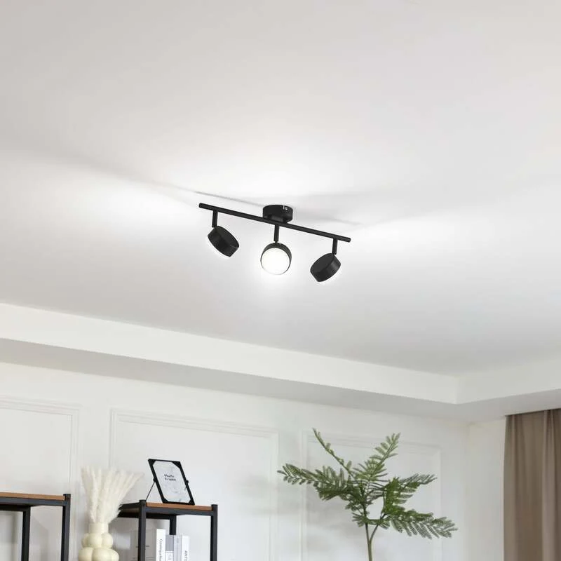 B-Ware Lindby Deckenleuchte Jyla 3-flammig LED dimmbar schwarz matt elegante Lampe