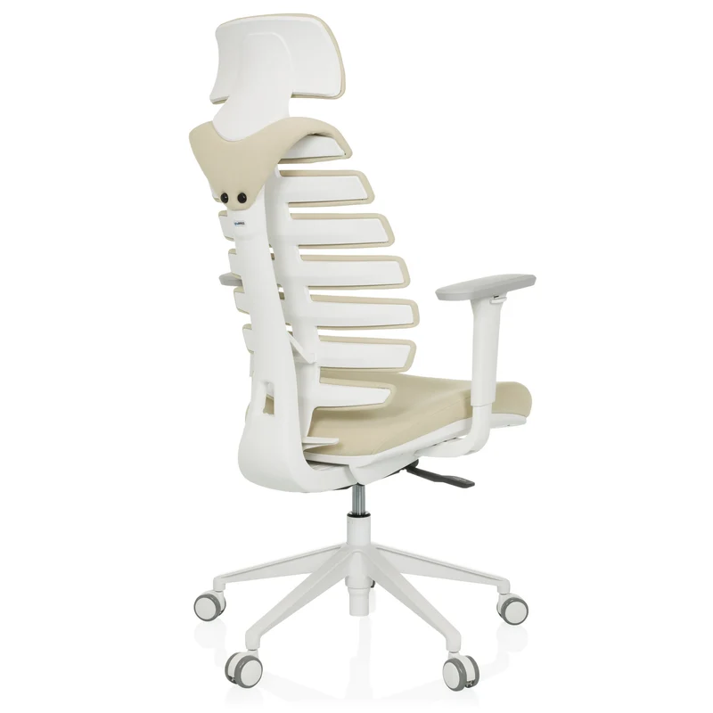 B-Ware hjh OFFICE Ergo line W Profi Bürostuhl Drehstuhl Stuhl Stoff Salted Caramel