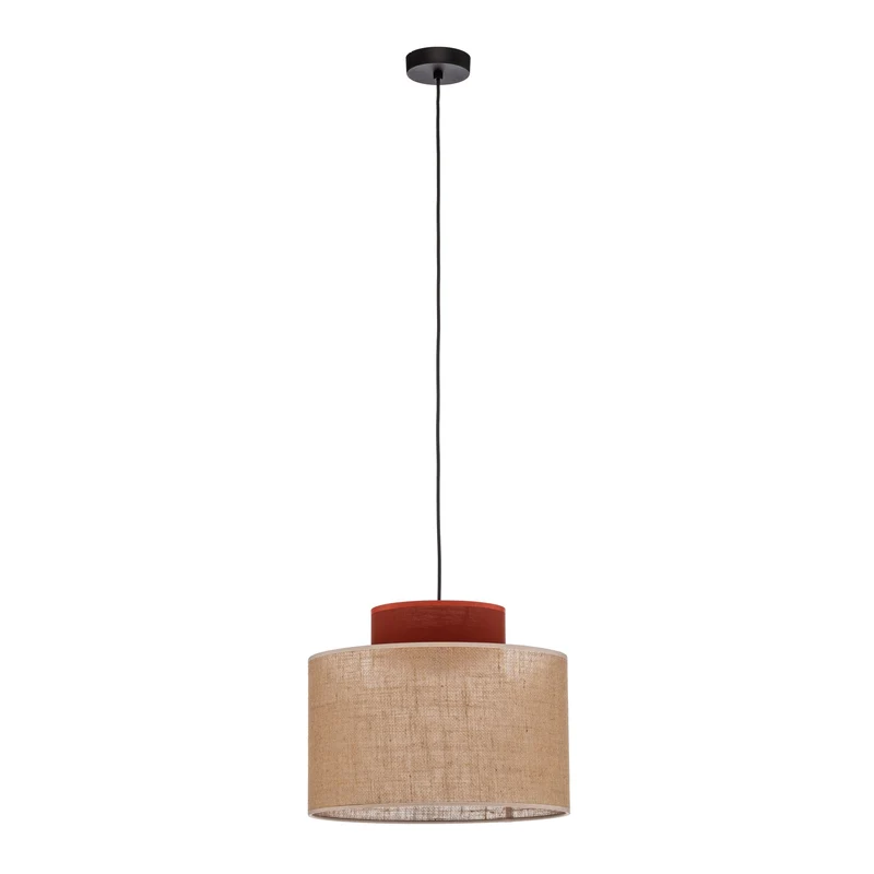 B-Ware Hängeleuchte Duo Ø 38 cm rostbraun naturbraun Jute Deckenlampe Lampe Leuchte829