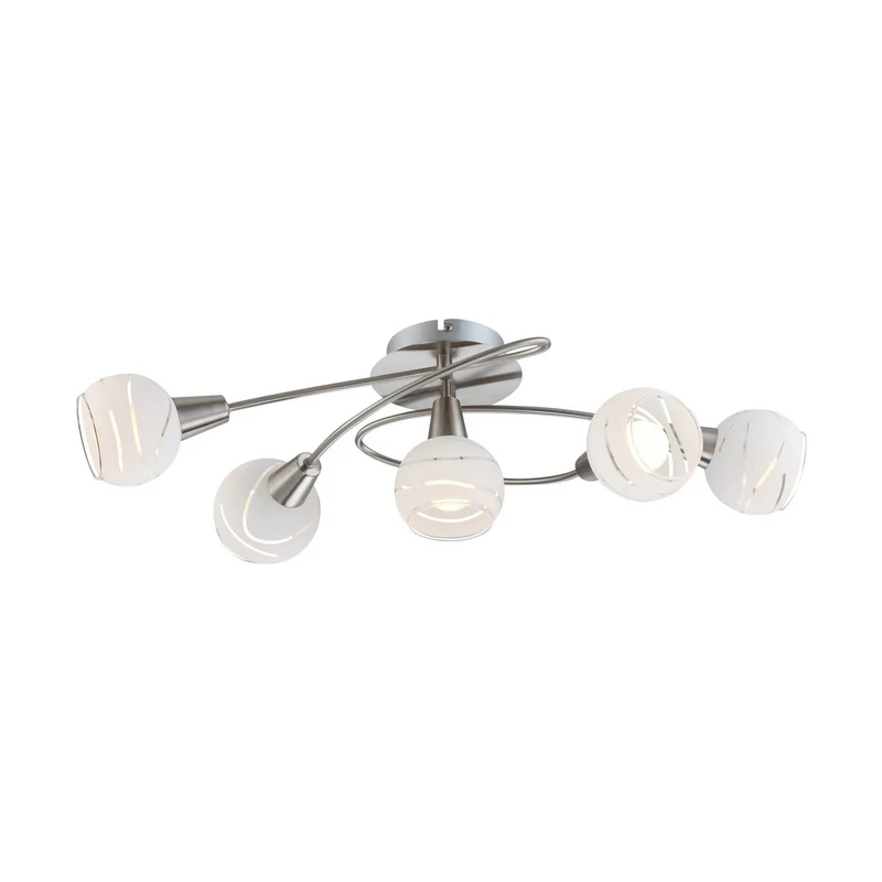 B-Ware Globo Deckenlampe Deckenleuchte Elliott Lampe Länge 62 cm nickel matt Metall