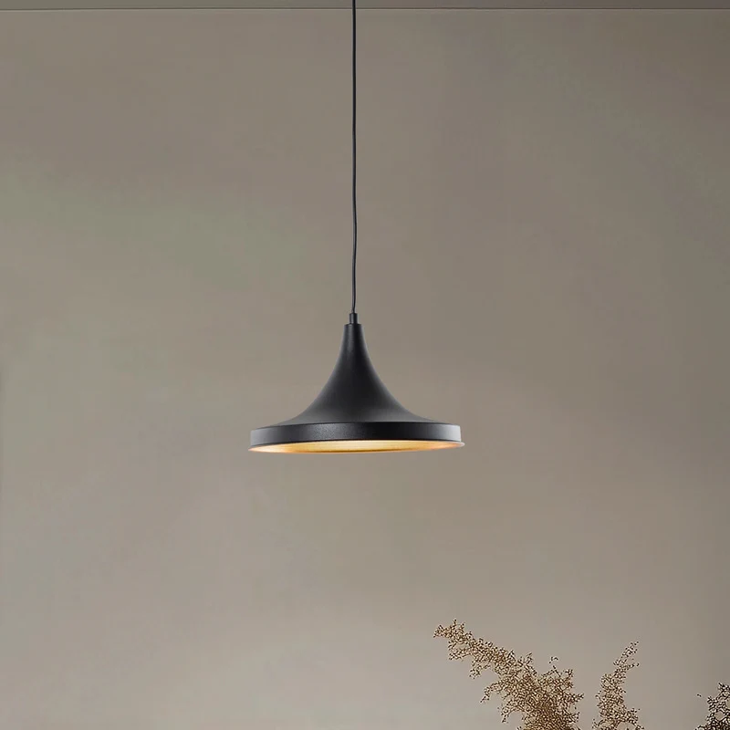 B-Ware Berceste Hängeleuchte Pendelleuchte Metall schwarz gold Lampenschirm 30cm