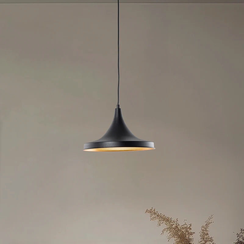 B-Ware Berceste Hängeleuchte Pendelleuchte Metall schwarz gold Lampenschirm 30cm