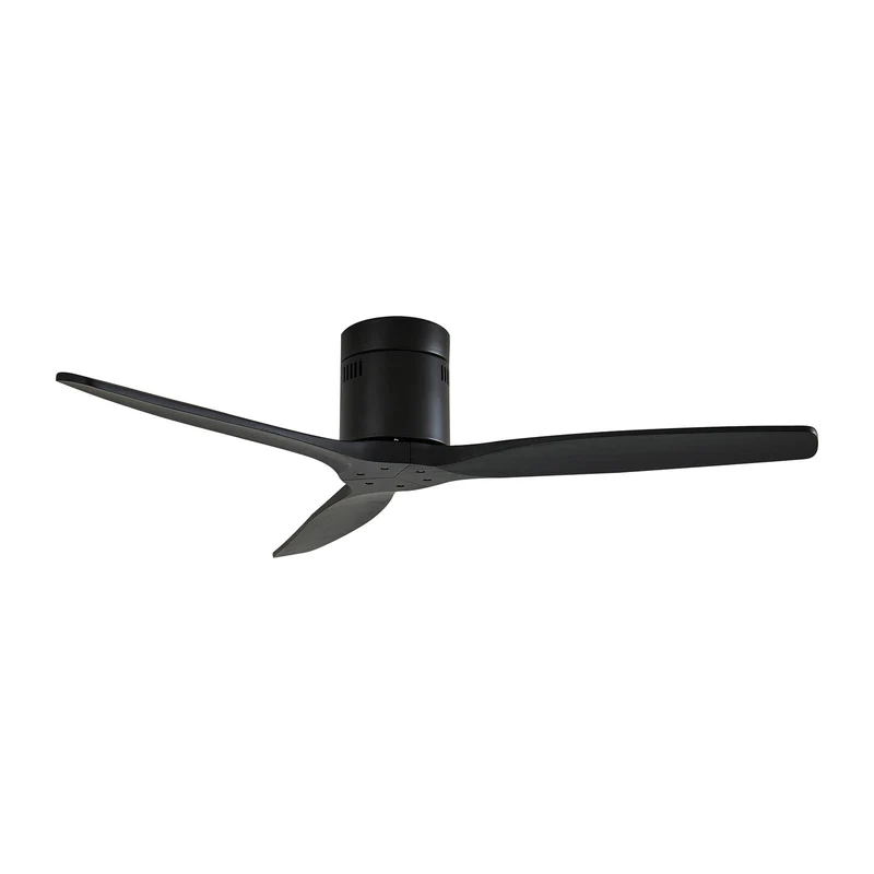 B-Ware Lucande Deckenventilator Ventilator Vindur schwarz DC Fernbedienung 132 cm leise