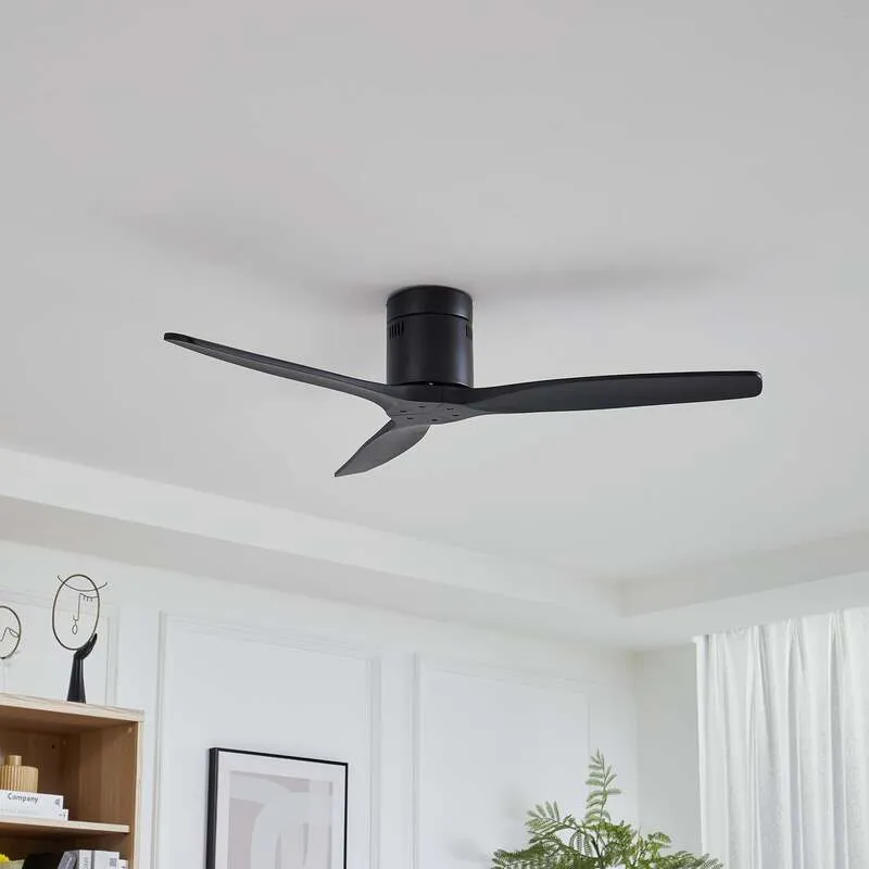 B-Ware Lucande Deckenventilator Ventilator Vindur schwarz DC Fernbedienung 132 cm leise