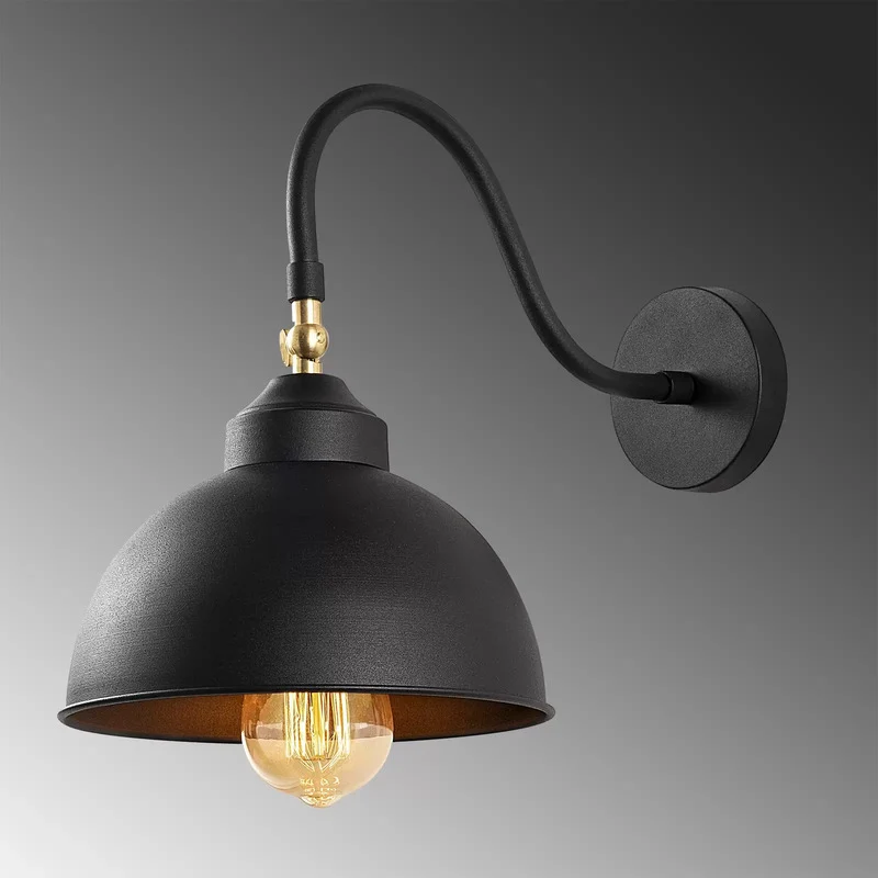 B-Ware Opviq Wandleuchte Saglam 3742 justierbar schwarz Wandlampe Lampe Leuchte Spot