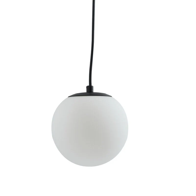 B-Ware Lucande Hängelampe Bidolo schwarz Glas Ø 15 cm IP44 Deckenlampe Lampe Leuchte