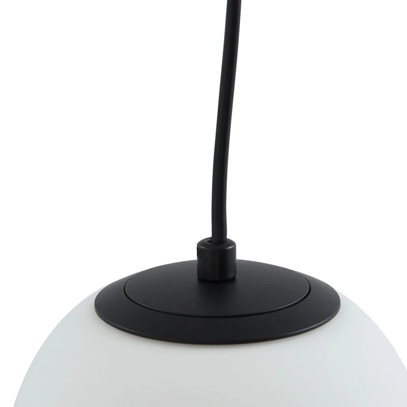 B-Ware Lucande Hängelampe Bidolo schwarz Glas Ø 15 cm IP44 Deckenlampe Lampe Leuchte